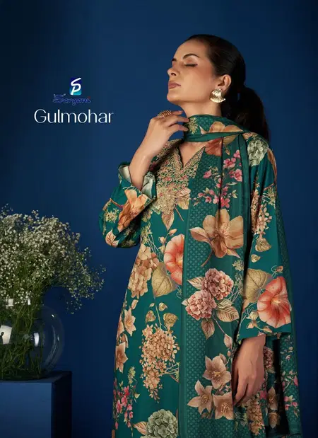 Gulmohar By Sargam Viscose Pashmina Wholesale Dress Material In India